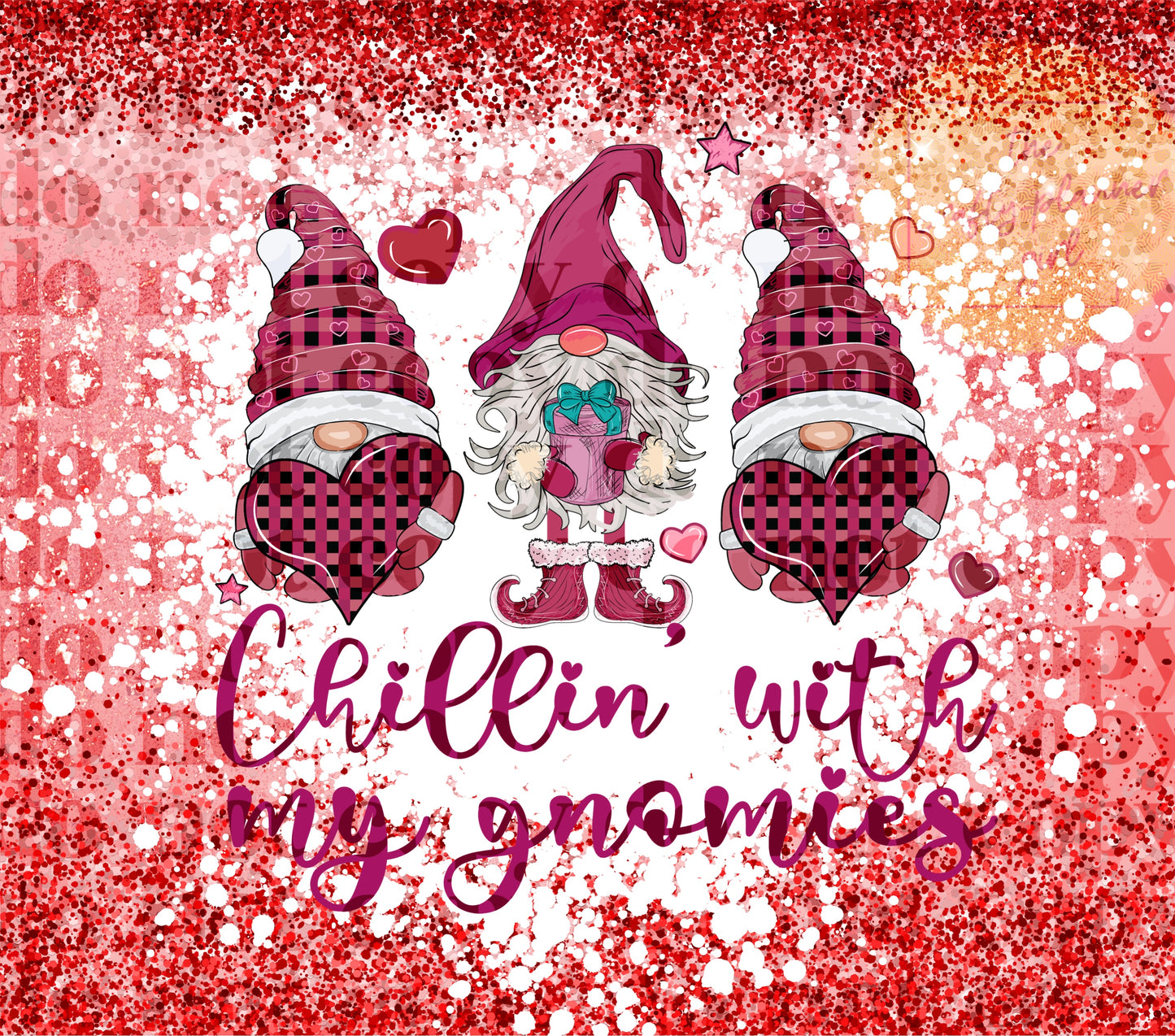 Chillin With My Gnomies 20oz Tumbler Wrap
