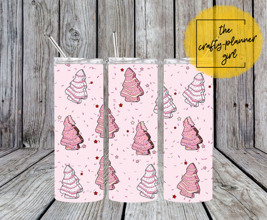 Pink Christmas Tree Cakes
