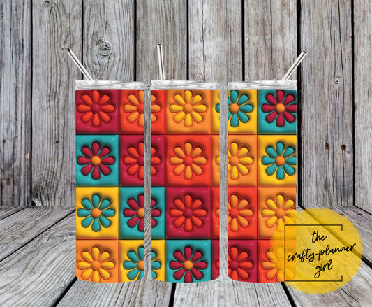 Boho Fall Checkered Flower