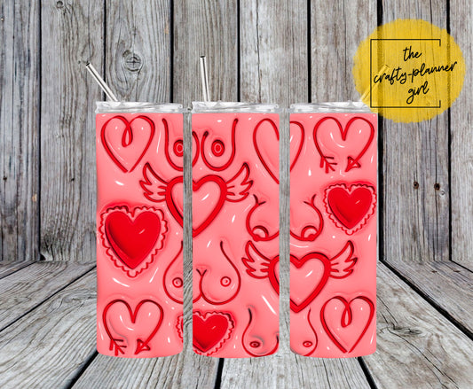 Valentines Boobies 20oz Tumbler