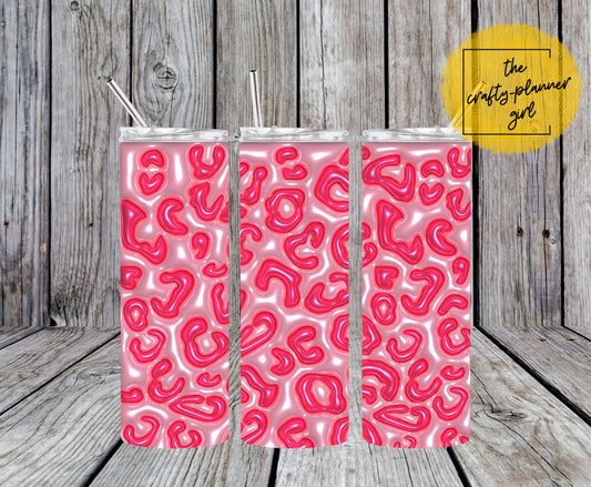 Pink Leopard 3D 20oz Tumbler