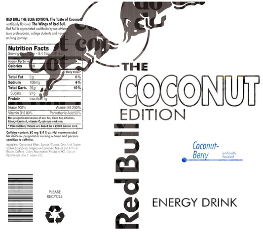 Coconut Redbull 20oz Tumbler Wrap