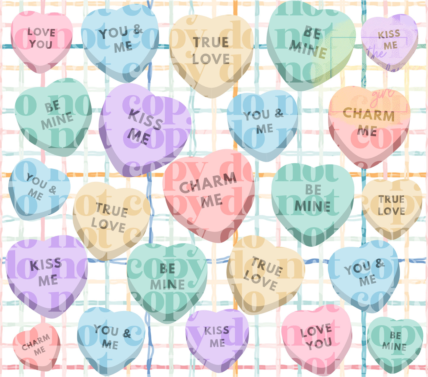 Candy Hearts 20oz Tumbler Wrap